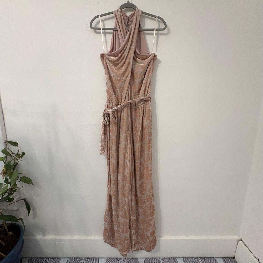 St John Resort 2018 Pink Powder Velvet Jumpsuit Sz 6 - Picture 2 of 10